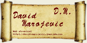 David Marojević vizit kartica